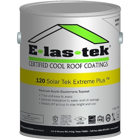 E-Las-Tek Smooth White Acrylic Elastomeric Roof Coating 1 gal 120/1